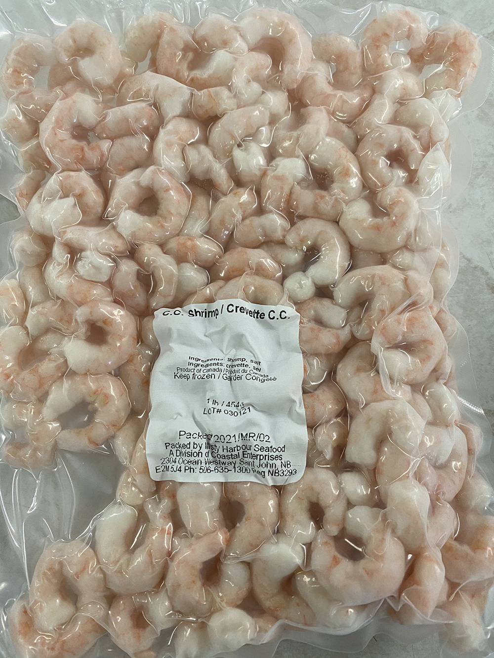 Frozen CC Shrimp Misty Harbour Seafood